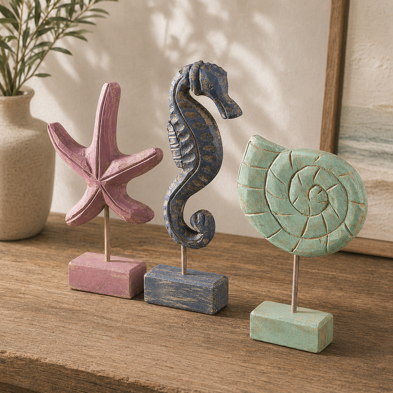 Starfish Wooden Wall Decor | Coastal Home Decoration