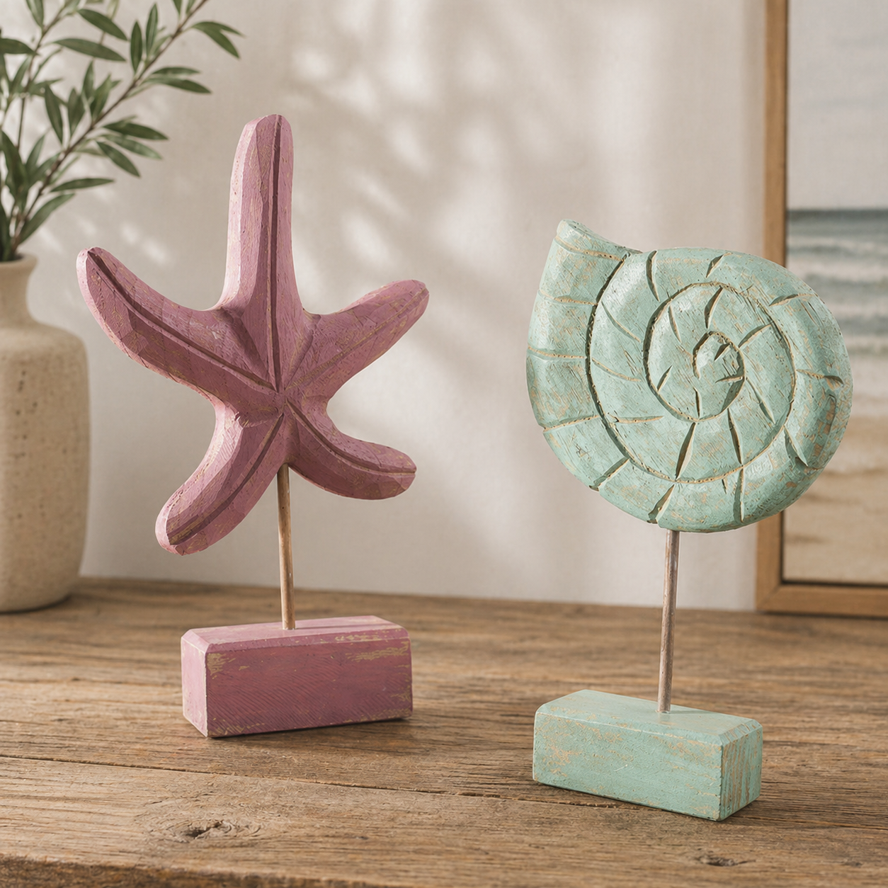 Starfish Wooden Wall Decor | Coastal Home Decoration